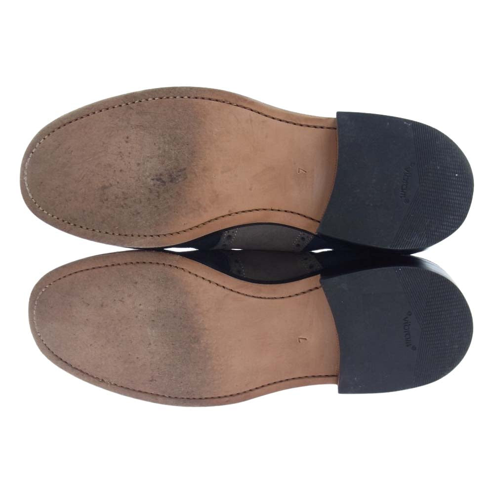 R.J.B アールジェイビー SADDLE SHOES スエード サドル ビジネス シューズ ダークネイビー系 グレー系 7【中古】