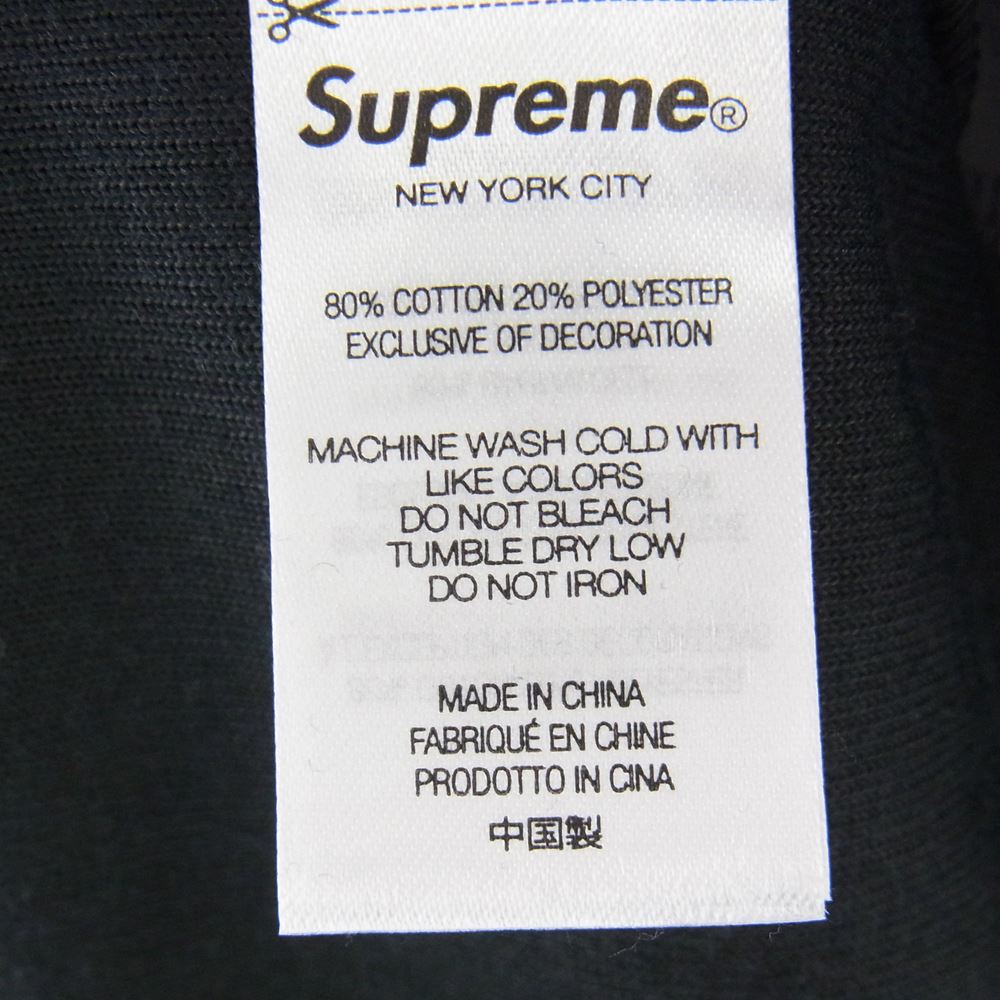 Supreme シュプリーム 22AW Paneled Velour L/S Polo パネル ベロア ポロシャツ 長袖 ブラック系 グレー系 L【中古】