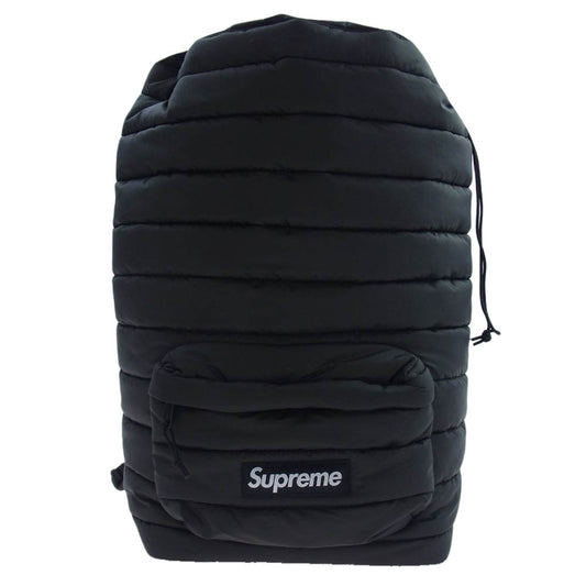 Supreme シュプリーム 22AW × PERTEX パーテックス Puffer Backpack パファー バックパック リュック バッグ ボックスロゴ チャコール系【極上美品】【中古】