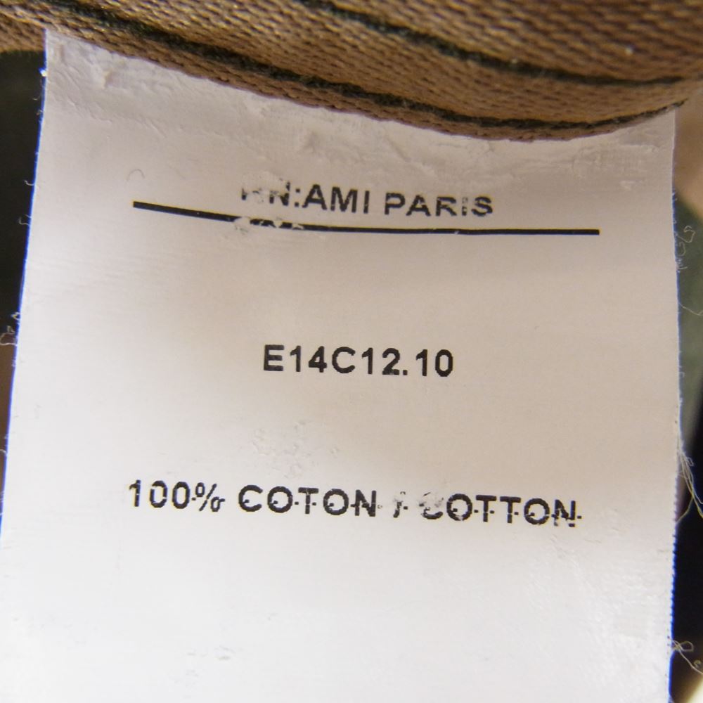 アミ アレクサンドルマテュッシ E14C12.10 カモフラ シャツ 長袖 カーキ系 40【中古】