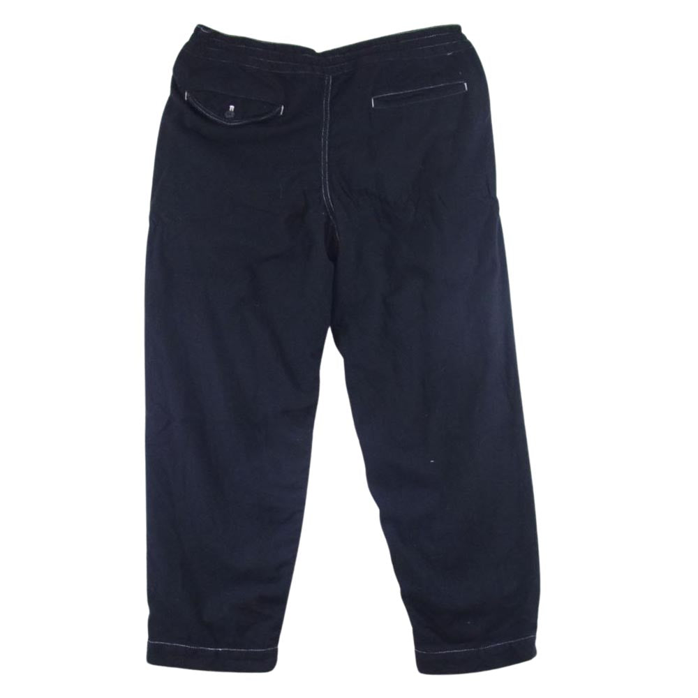 COMME des GARCONS HOMME DEUX コムデギャルソンオムドゥ DQ-P032 カシミヤ混 ウール イージーパンツ パッカリングステッチ テーパードパンツ ネイビー系 S【中古】