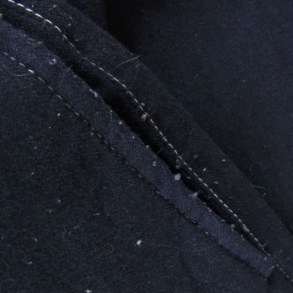 COMME des GARCONS HOMME DEUX コムデギャルソンオムドゥ DQ-P032 カシミヤ混 ウール イージーパンツ パッカリングステッチ テーパードパンツ ネイビー系 S【中古】