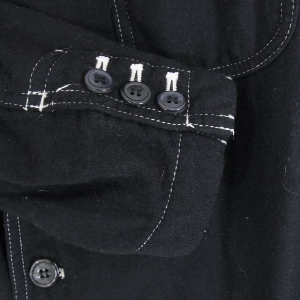 COMME des GARCONS HOMME DEUX コムデギャルソンオムドゥ DQ-J032 カシミヤ混 ウール テーラード ジャケット パッカリングステッチ ダークネイビー系 XS【中古】