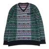 Sacai サカイ 13-00478M フェアアイル ボーダー Vネック ニット セーター ブラック系 2【中古】