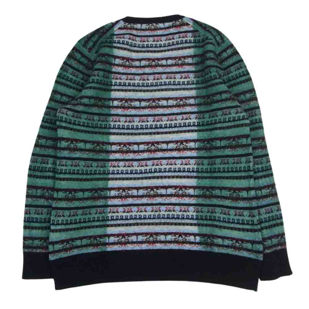 Sacai サカイ 13-00478M フェアアイル ボーダー Vネック ニット セーター ブラック系 2【中古】