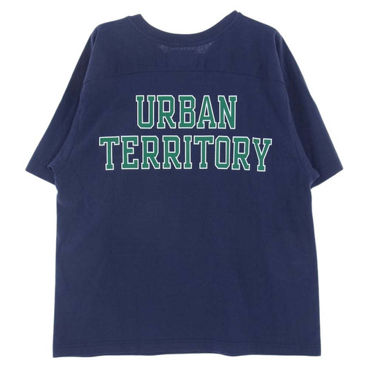 WTAPS ダブルタップス 21SS 211ATDT-CSM31 QB SS COTTON フットボール 半袖 Ｔシャツ カットソー ネイビー系 X03【中古】