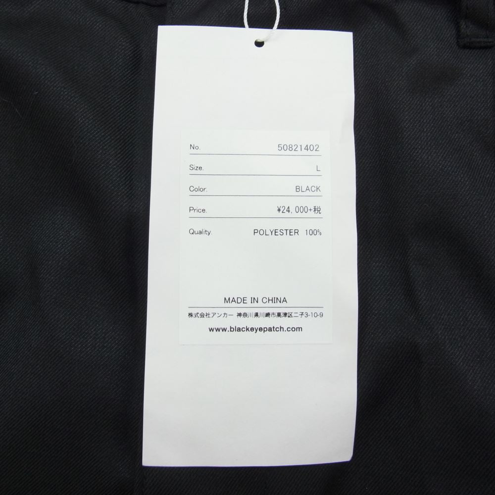 ブラックアイパッチ 50821402 SOLUTIONS SLACKS PANTS ソリューション ロゴ スラックスパンツ ブラック系 L【新古品】【未使用】【中古】