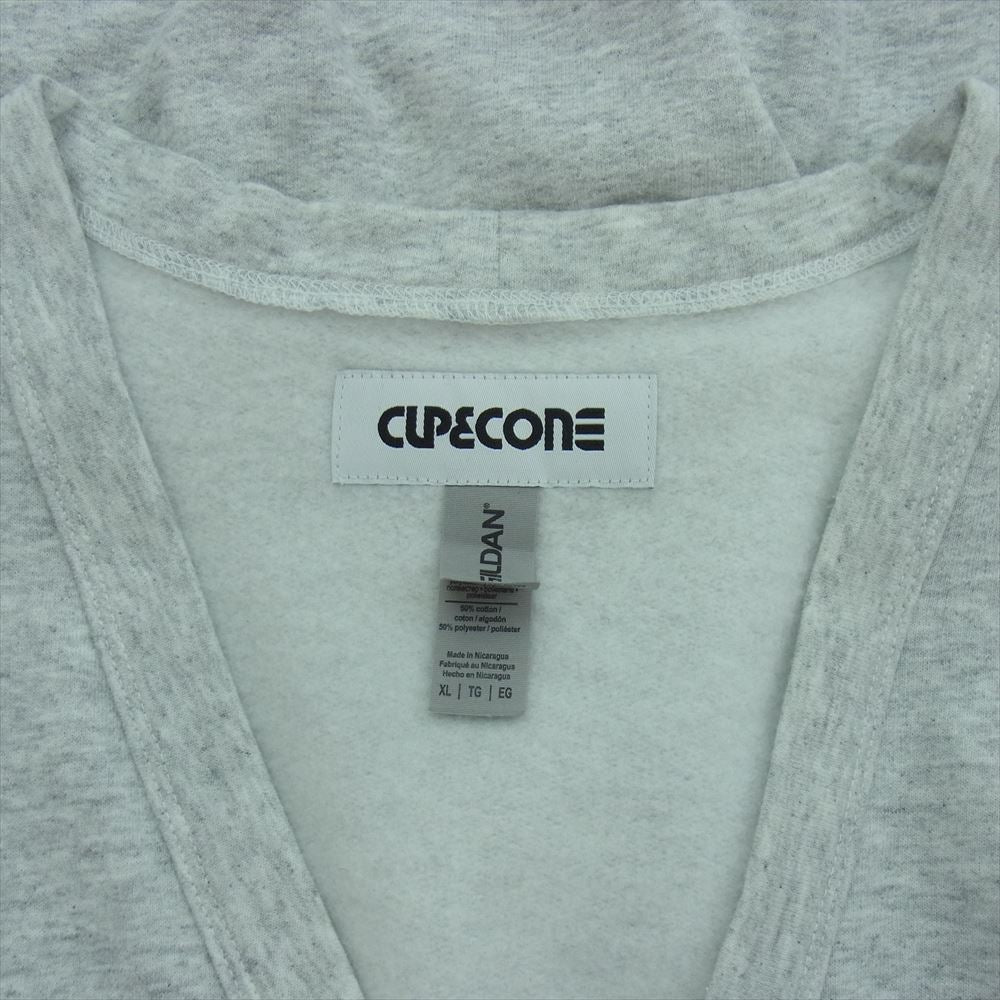 カップアンドコーン リメイク スウェット カーディガン グレー系 XL【中古】