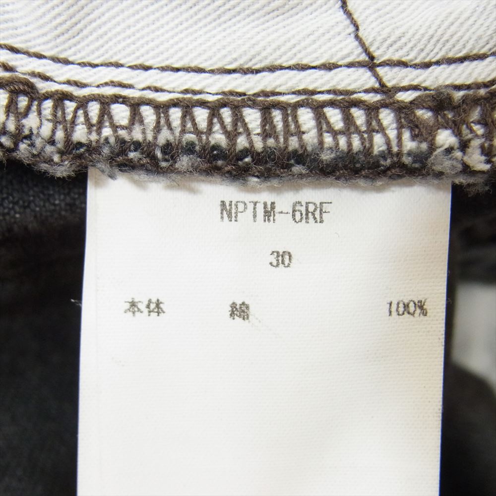 シオタ NPTM-6RF Gray Suvin Cotton 13.5oz Wide Tapered Denim ワイドテーパード デニムパンツ ブラック系 30【中古】