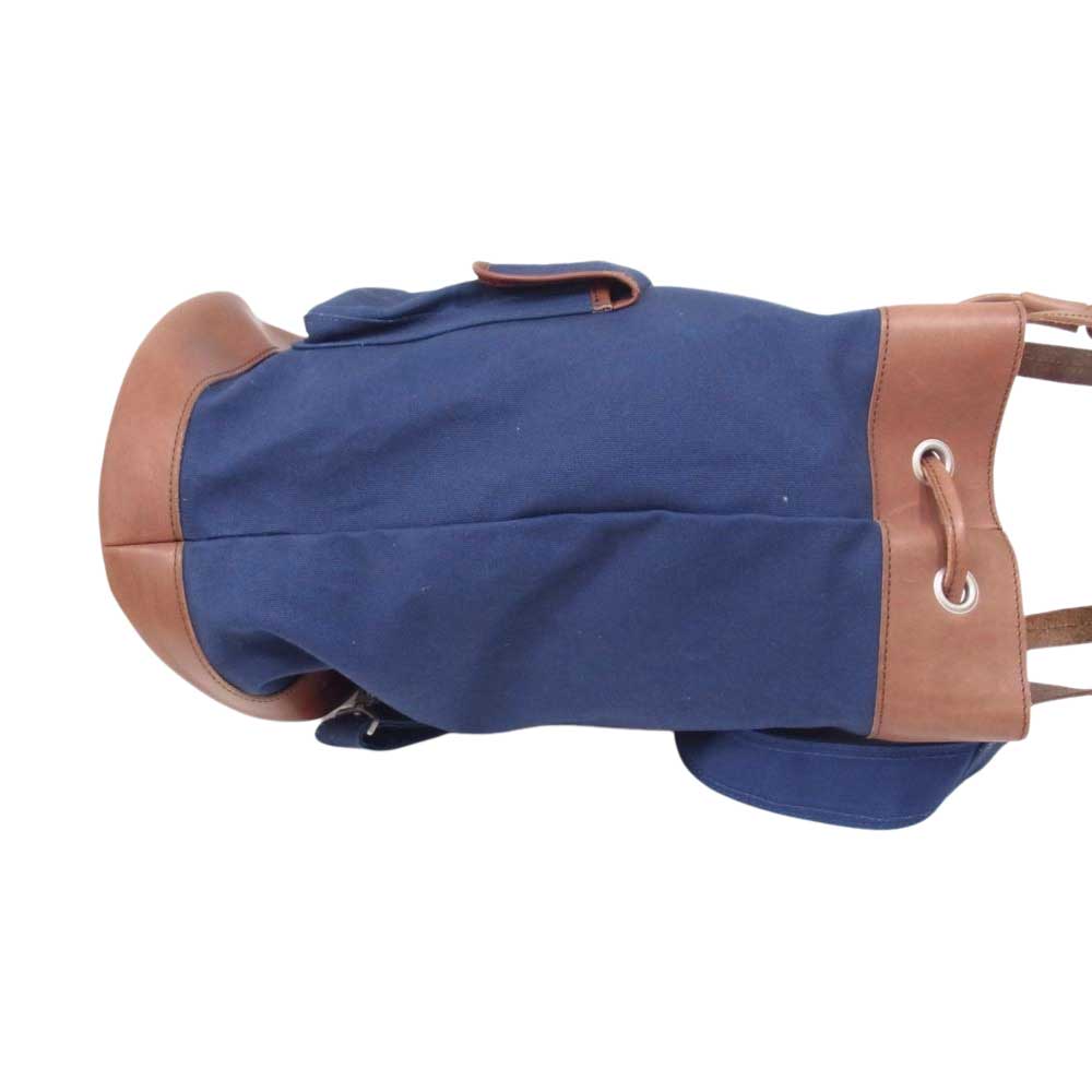 JUNYA WATANABE COMME des GARCONS ジュンヤワタナベコムデギャルソン JG-K201 キャンバス レザー ワンショルダー バケツ バッグ  ネイビー系【中古】