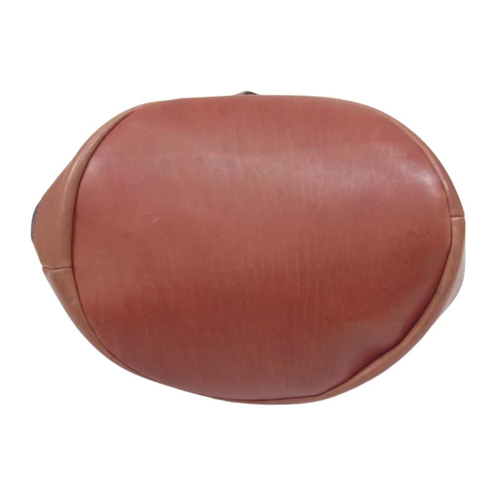 JUNYA WATANABE COMME des GARCONS ジュンヤワタナベコムデギャルソン JG-K201 キャンバス レザー ワンショルダー バケツ バッグ  ネイビー系【中古】