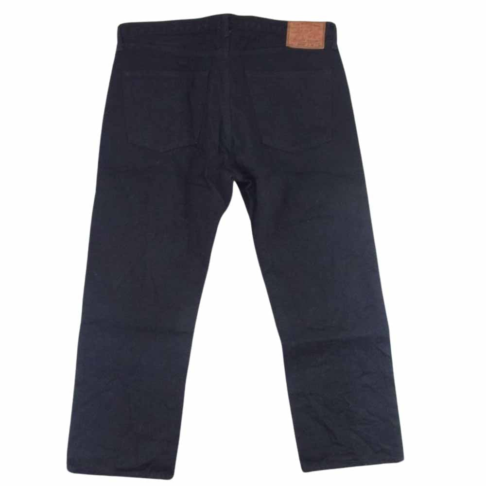 The REAL McCOY'S ザリアルマッコイズ Lot 966BK 14.5oz ディアスキンラベル ブラック デニム パンツ ブラック系 36【美品】【中古】