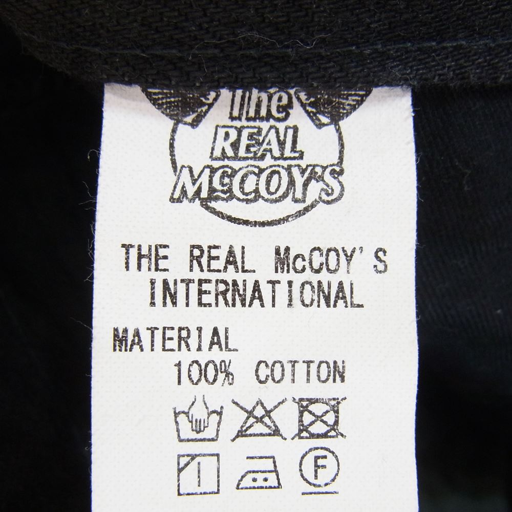 The REAL McCOY'S ザリアルマッコイズ Lot 966BK 14.5oz ディアスキンラベル ブラック デニム パンツ ブラック系 36【美品】【中古】