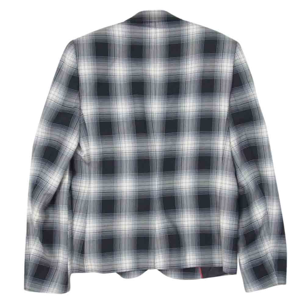 トップマン チェック テーラード ジャケット ブラック系 グレー系 ホワイト系 US 38【美品】【中古】