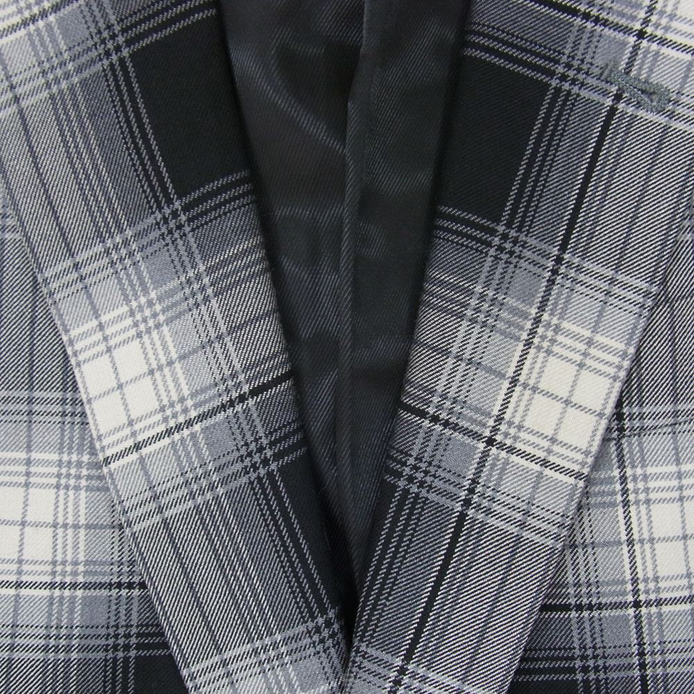 トップマン チェック テーラード ジャケット ブラック系 グレー系 ホワイト系 US 38【美品】【中古】