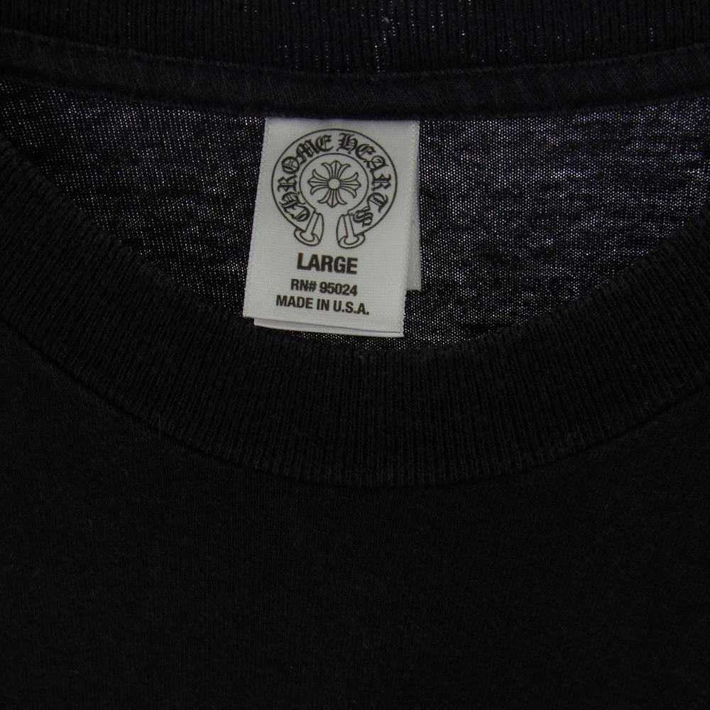 CHROME HEARTS クロムハーツ（原本無） ホースシュー ポケット 半袖 Tシャツ ブラック系 L【中古】