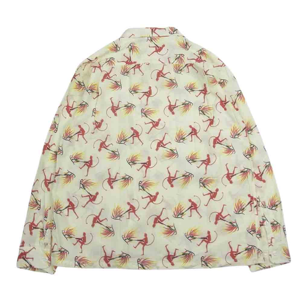 CUSHMAN クッシュマン 25619 ロングスリーブ ハワイアンシャツ イエロー系【中古】