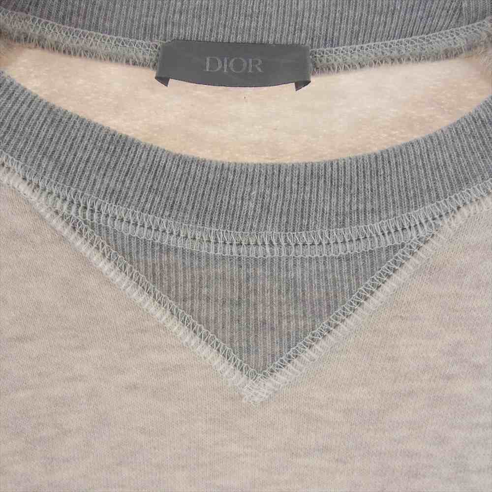Dior ディオール 21AW 143J684C0736 × PETER DOIG ピータードイグ ロゴ刺繍 裏起毛 クルーネック スウェット グレー系 L【中古】