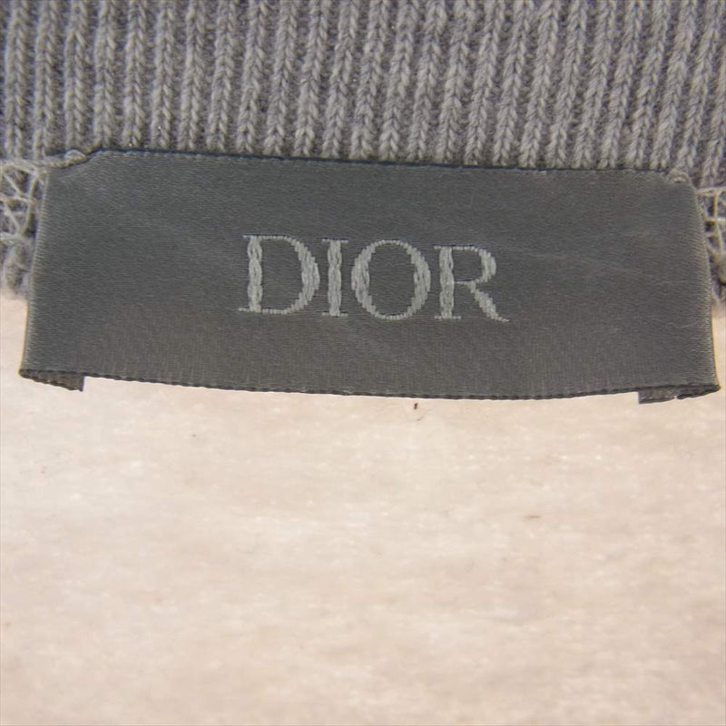 Dior ディオール 21AW 143J684C0736 × PETER DOIG ピータードイグ ロゴ刺繍 裏起毛 クルーネック スウェット グレー系 L【中古】
