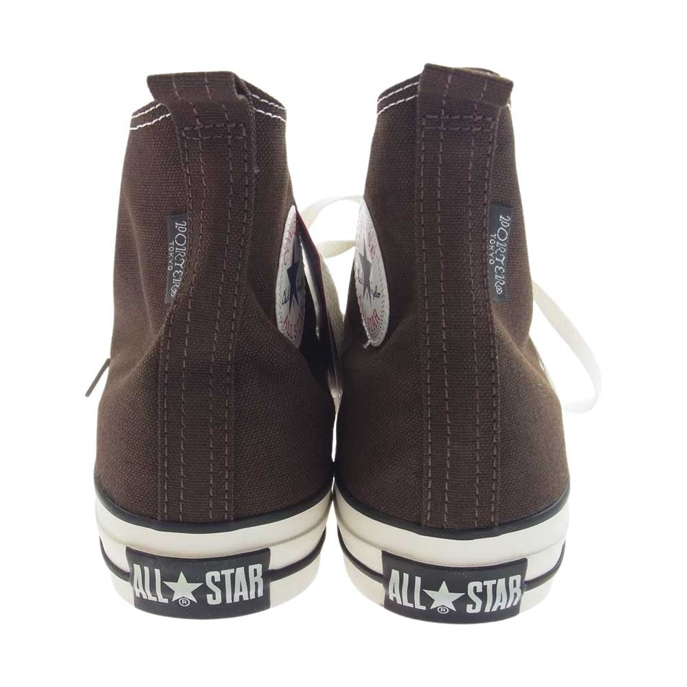 CONVERSE コンバース REACT リアクト × PORTER ポーター ALL STAR HI 1SD501 オールスター ハイカット スニーカー ブラウン系【新古品】【未使用】【中古】