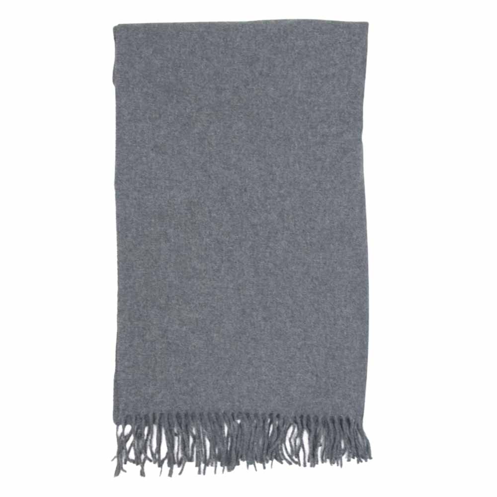 ACNE STUDIOS アクネストゥディオズ ヴァージンウール 100％ フリンジ ストール マフラー グレー系【中古】