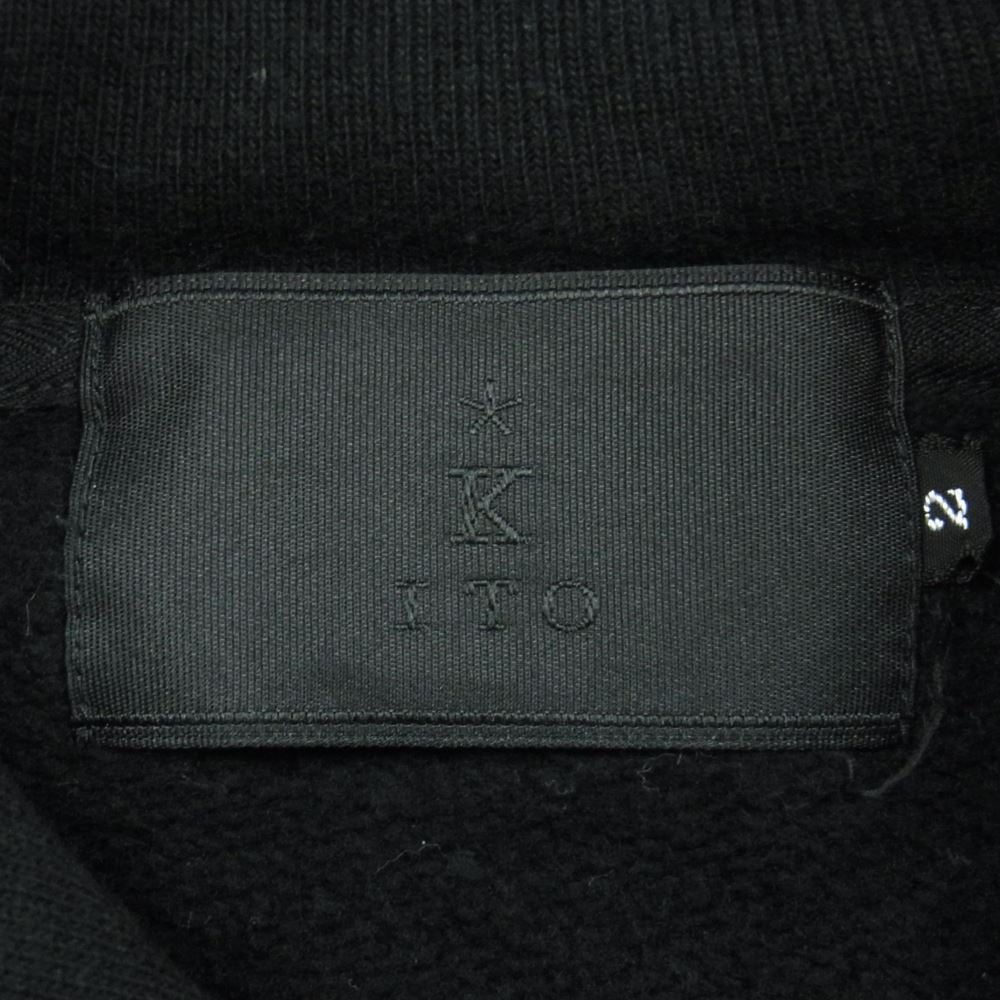 ケーイトウ 22AW プルオーバ― パーカー コットン 日本製 ブラック系 2【中古】