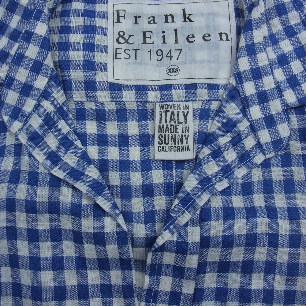 未使用 フランクアイリーン ギンガムチェック ネイビー S Frank&Eileen（ギンガムチェック ・ シャツ/ブラウス(長袖/七分)）の