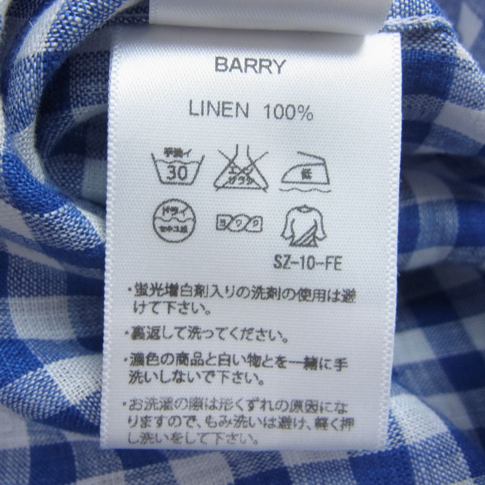 フランクアンドアイリーン ギンガムチェック 長袖 シャツ ブルー系 XXS