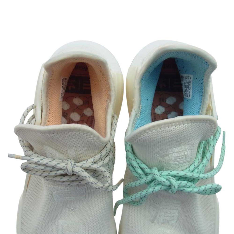 adidas アディダス GW0246 × NERD ナーフ NMD HU CHALK WHITE チョーク ホワイト スニーカー ベージュ系 30cm【中古】