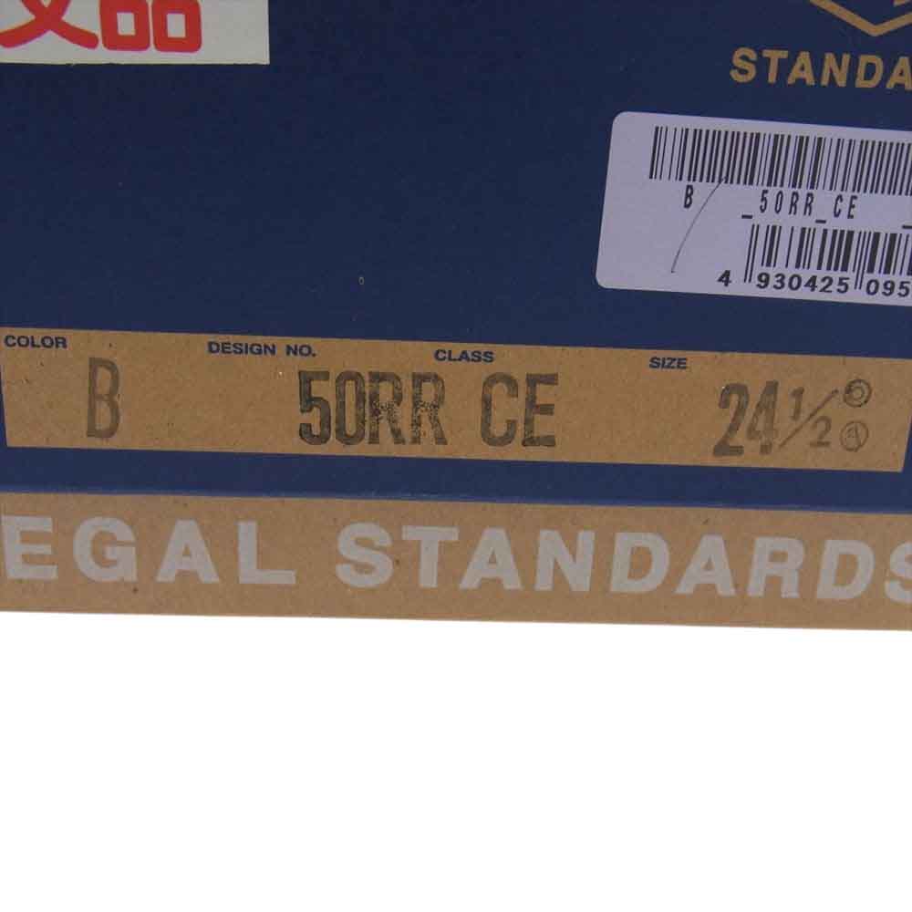 REGAL リーガル 50RR スタンダード プレーントゥ シューズ リッジウェイソール ブラック系 24.5【中古】