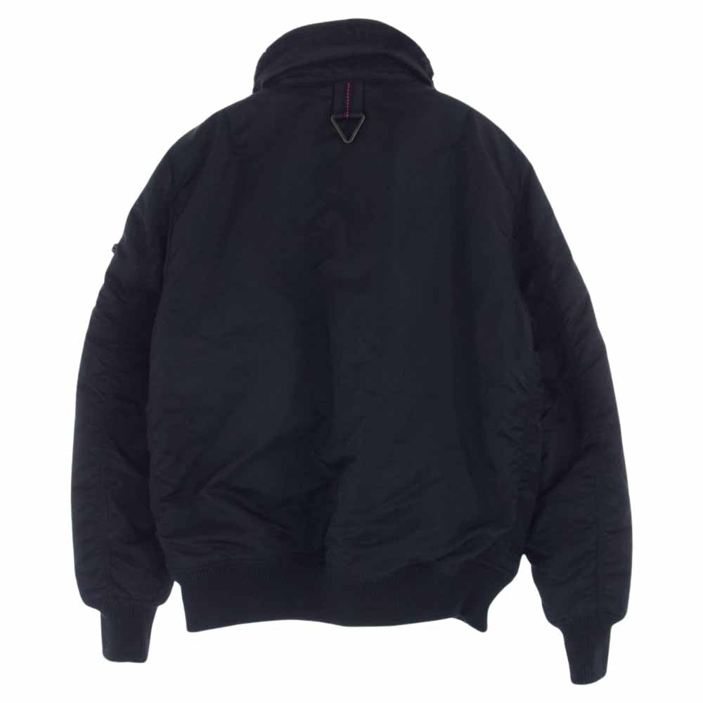 ALPHA アルファ AA1-0090 X15-2908 国内正規品 襟ボア脱着可 肩ワッペン アローポケット 中綿 ナイロンフライトジャケット コンバットジャケット ブラック系 M【中古】