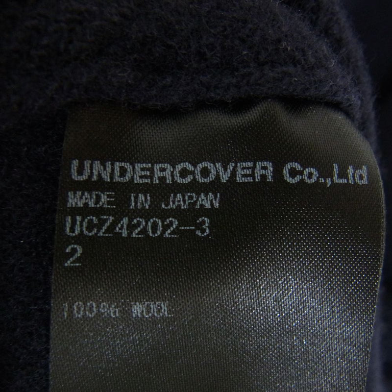 UNDERCOVER アンダーカバー 20AW UCZ4202-3 縮絨Wブルゾン ジップアップ ジャケット ネイビー系 2【中古】