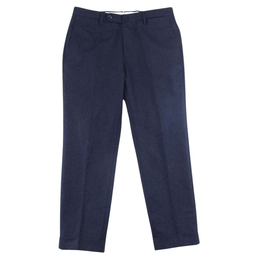 INCOTEX インコテックス 1NT035 100's ウール スラックス パンツ ネイビー系 46【中古】