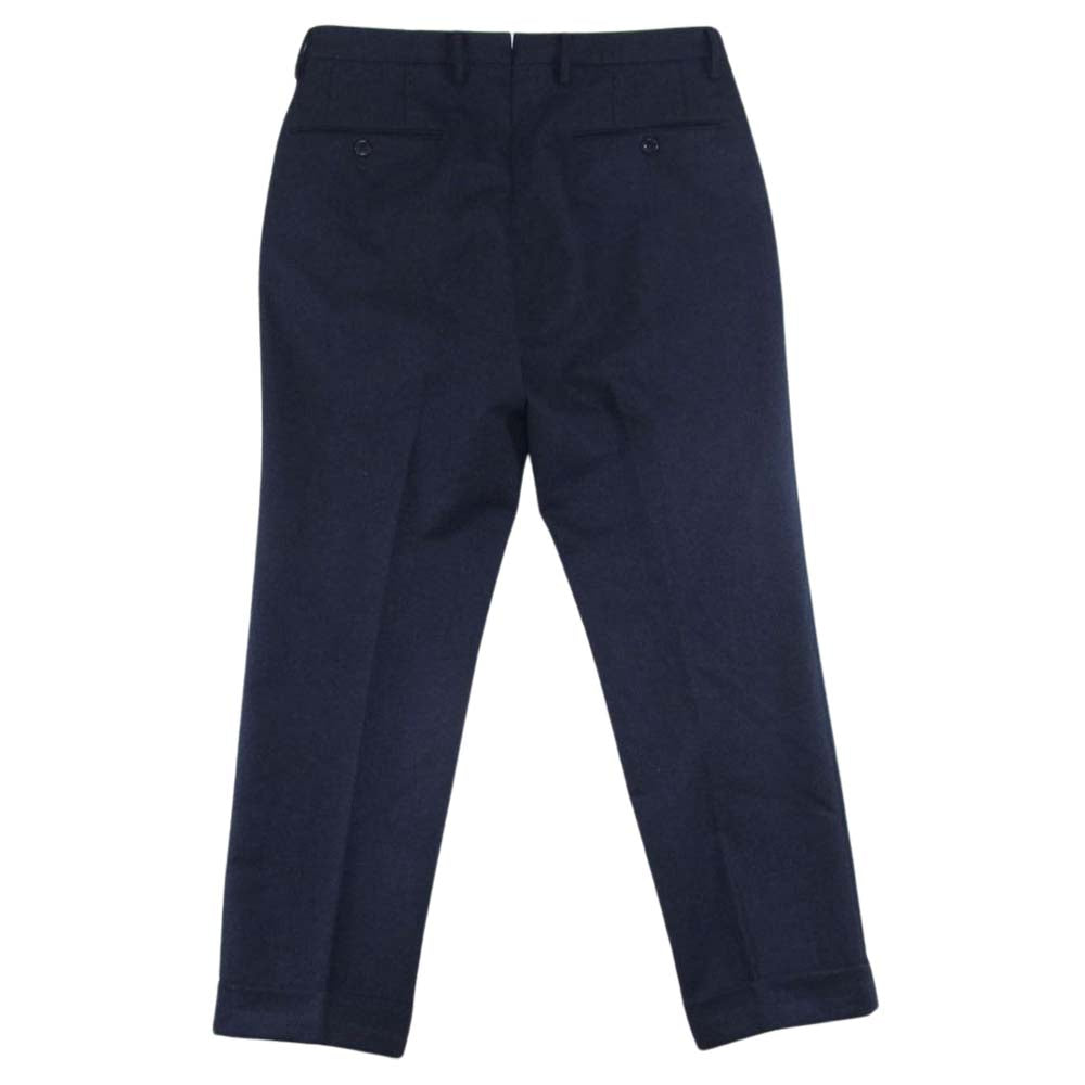 INCOTEX インコテックス 1NT035 100's ウール スラックス パンツ ネイビー系 46【中古】