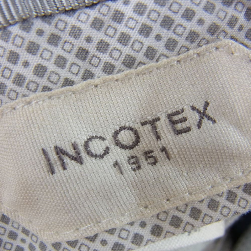 INCOTEX インコテックス 1NT035 100's ウール スラックス パンツ ネイビー系 46【中古】