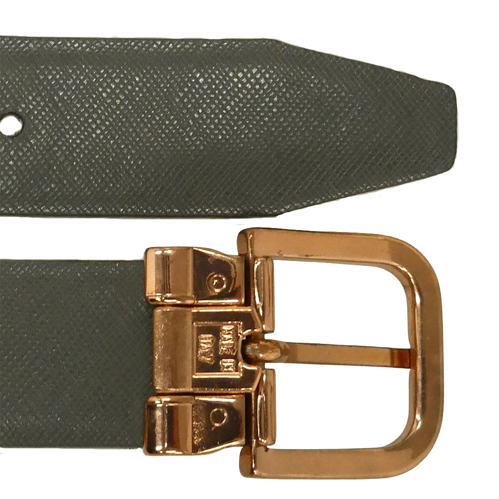 ARMANI COLLEZIONI アルマーニコレッツォーニ ブロンズバックル レザー ベルト ブラウン系【中古】