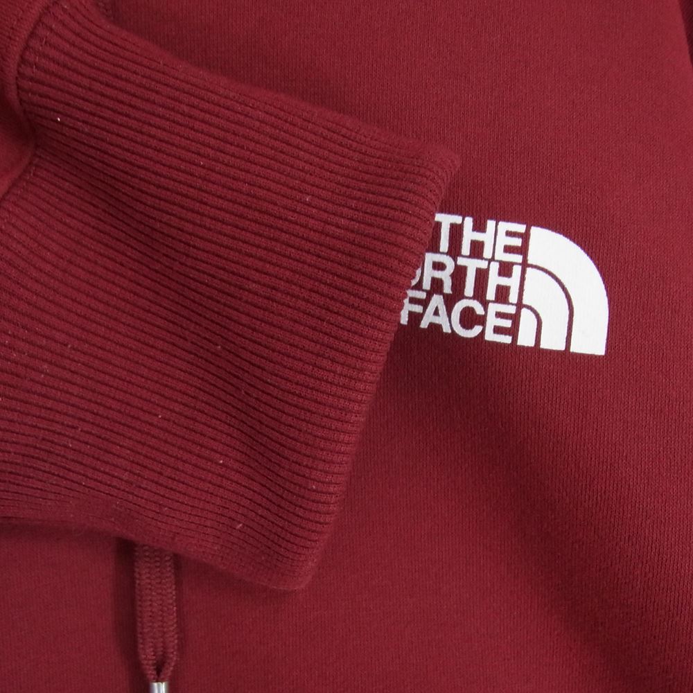 THE NORTH FACE ノースフェイス 22AW NT62230 BACK SQUARE LOGO HOODIE バック スクエア ロゴ フーディー パーカー エンジ系 XL【中古】