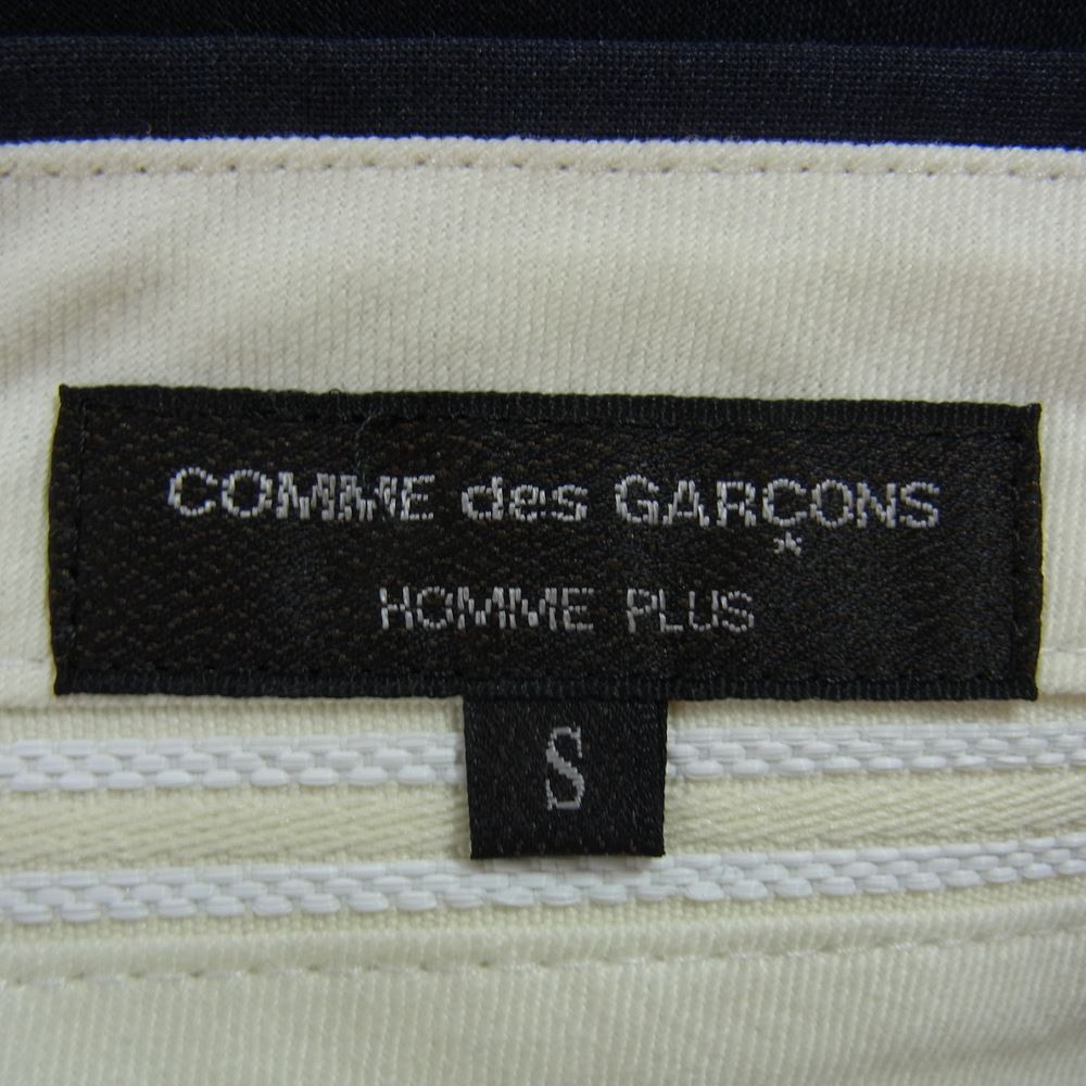 COMME des GARCONS HOMME PLUS コムデギャルソンオムプリュス PG-P046 AD2020 ウール100％ 裾ダブル ジップフライ スラックスパンツ ネイビー系 S【中古】