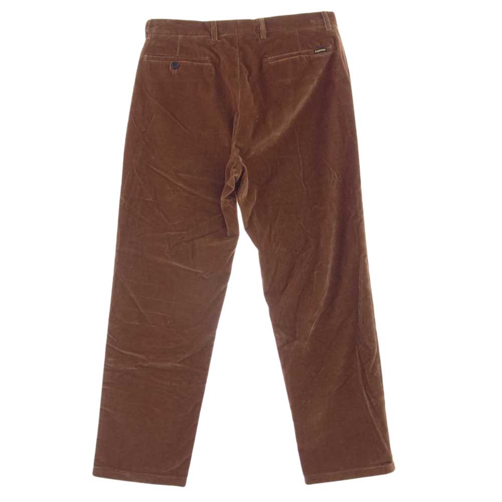 Supreme シュプリーム 20AW Velvet Trouser ベルベット ベロア トラウザー パンツ ブラウン系 32【極上美品】【中古】