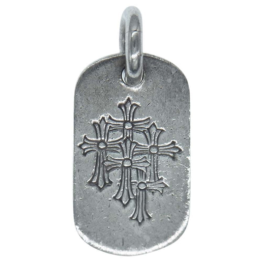 CHROME HEARTS クロムハーツ（原本無） Cemetery Cross Dogtag セメタリークロス ドッグタグ ペンダントトップ シルバー系【中古】