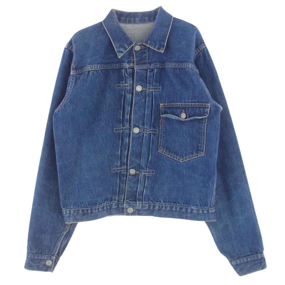 Levi's リーバイス ヴィンテージ オリジナル 50s 506xx トップボタン裏ドーム状 ツープロング 片面均等V フラップ裏ライトオンス デニム ジャケット インディゴブルー系【中古】