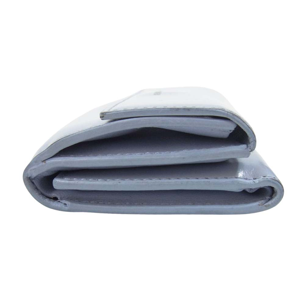 JIL SANDER ジルサンダー ロゴ コンパクトウォレット 三つ折り ミニ財布 ライトブルー系【中古】