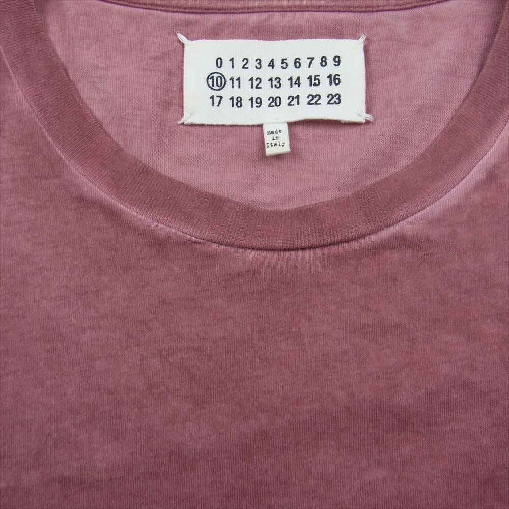 MAISON MARGIELA メゾンマルジェラ 12SS S50GC0293 四つタグ 後染め 半袖 Tシャツ ピンク系 46【中古】