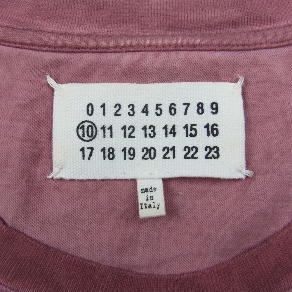 MAISON MARGIELA メゾンマルジェラ 12SS S50GC0293 四つタグ 後染め 半袖 Tシャツ ピンク系 46【中古】