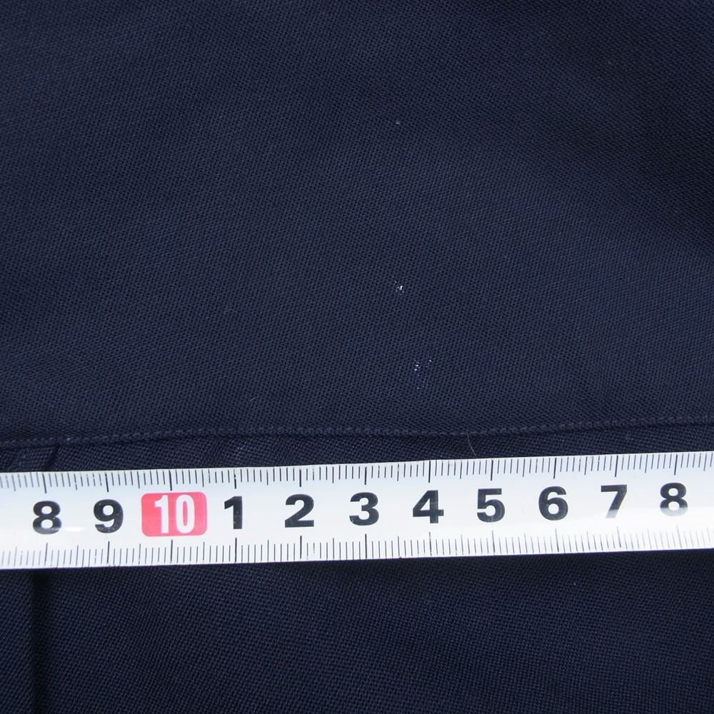 アミアレクサンドレマテュッシ AMI115FPM ウール ストレッチ 長袖 ポケット シャツ ネイビー系 38【中古】