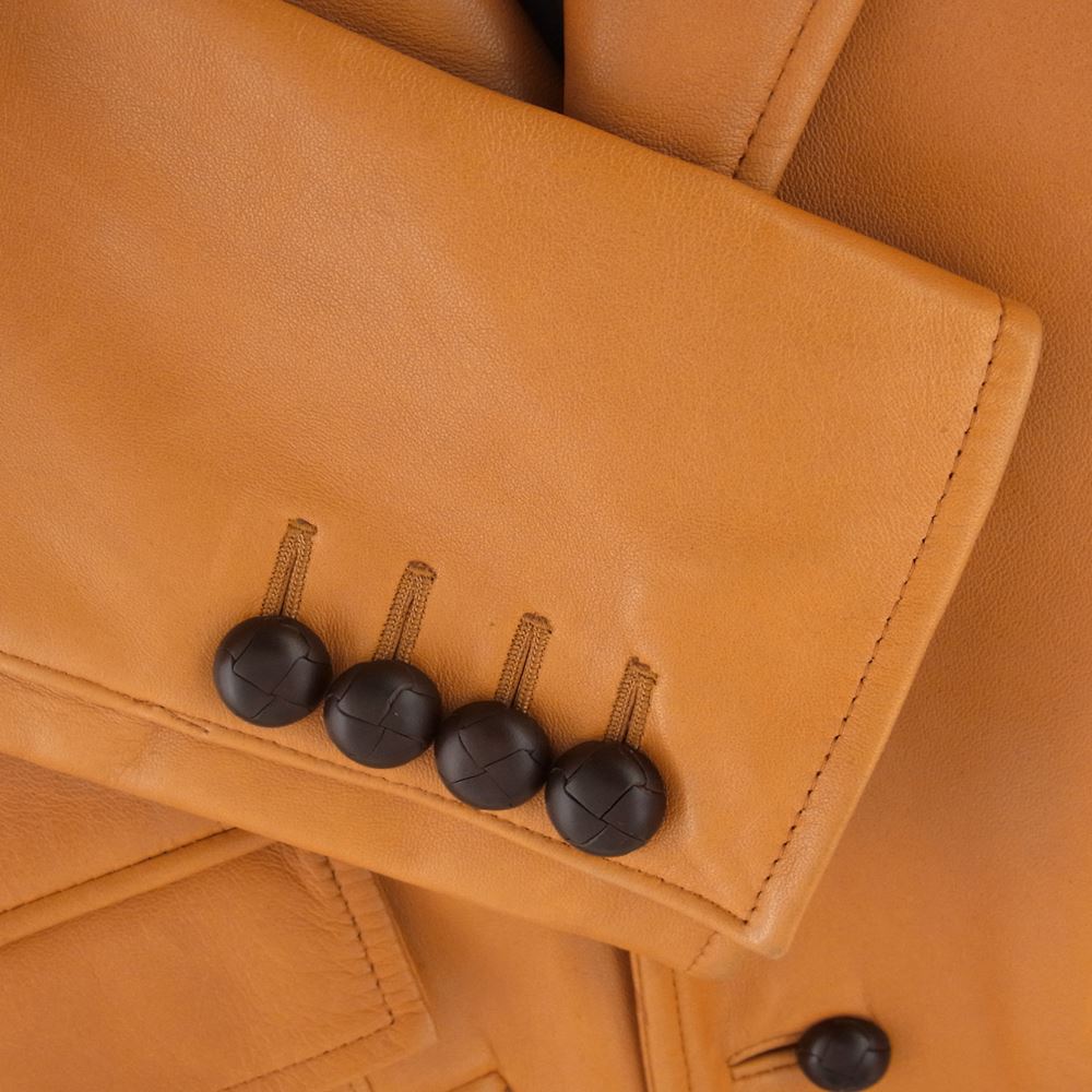 WACKO MARIA ワコマリア ラムレザー ジャケット  オレンジ系 S【中古】