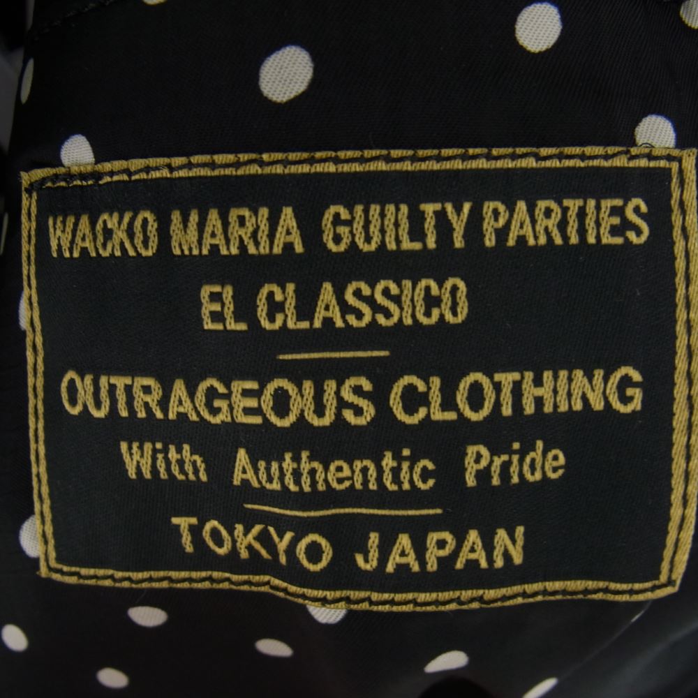 WACKO MARIA ワコマリア DM9047 SINGLE LEATHER RIDERS JKT シングル レザー ライダース ジャケット 裏地ドット ブラック系 S【中古】