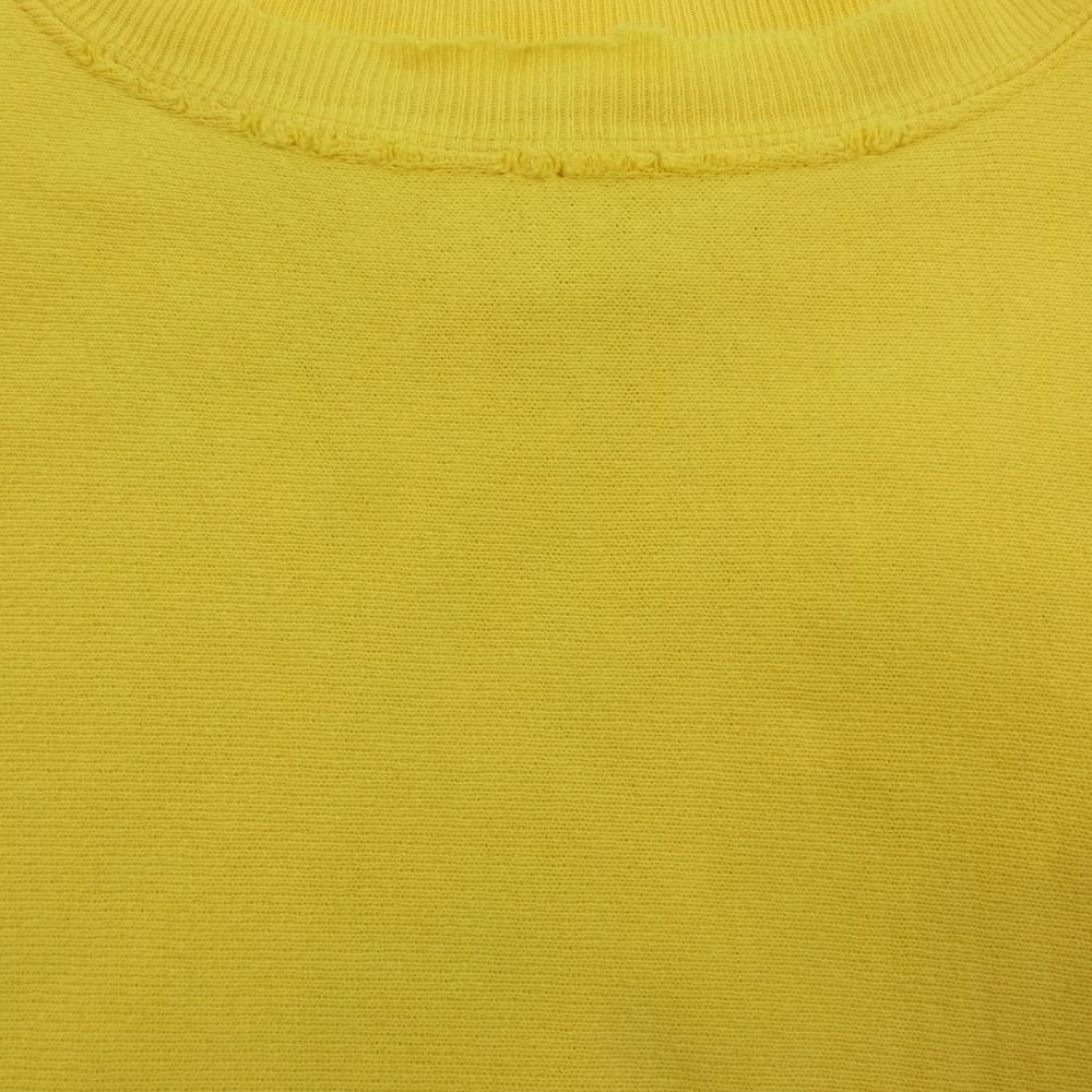 Champion チャンピオン USA製 90s REVERSE WEAVE リバースウィーブ 刺繍タグ vintage ヴィンテージ スウェット イエロー系 L【中古】