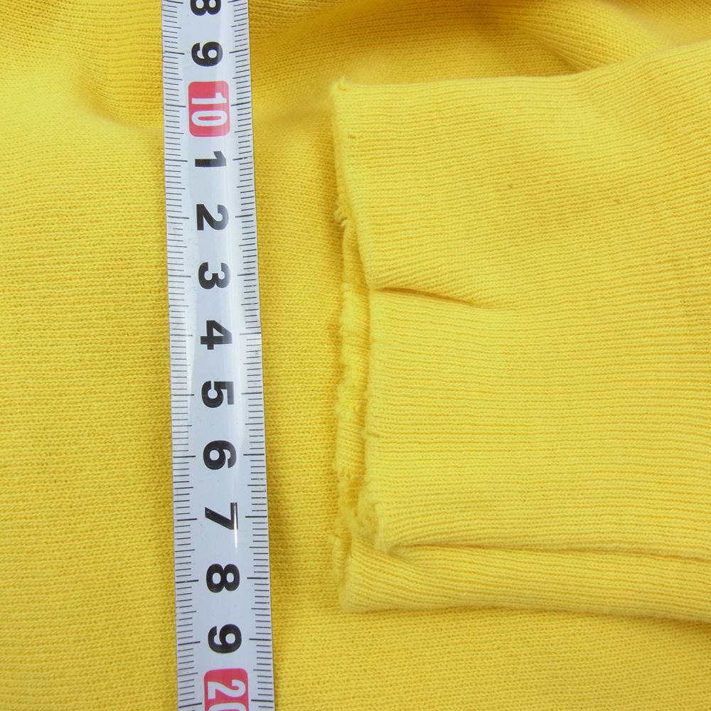 Champion チャンピオン USA製 90s REVERSE WEAVE リバースウィーブ 刺繍タグ vintage ヴィンテージ スウェット イエロー系 L【中古】