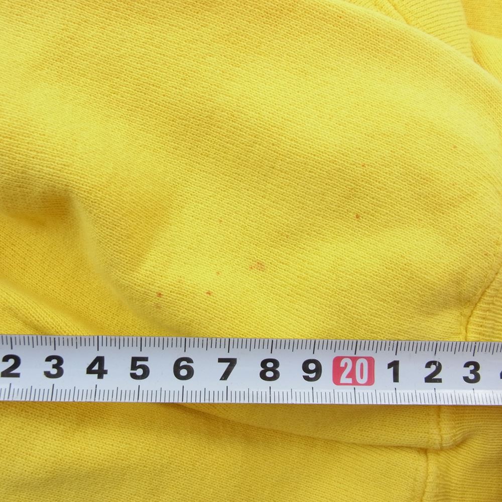 Champion チャンピオン USA製 90s REVERSE WEAVE リバースウィーブ 刺繍タグ vintage ヴィンテージ スウェット イエロー系 L【中古】